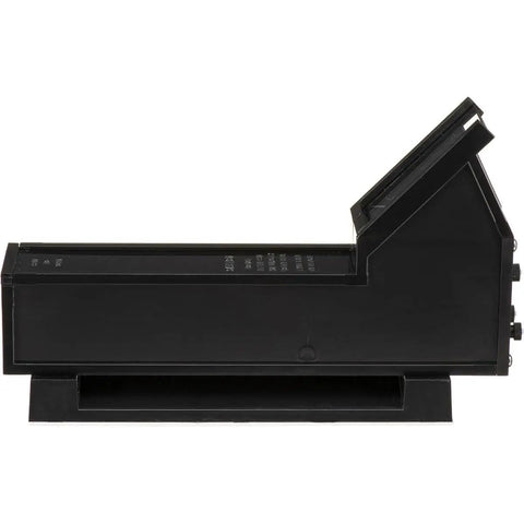 Side view of the Fast And Easy Telescope Finder Sight To Align Your Night Sky With A Clear Window View, black with three lighted rings.