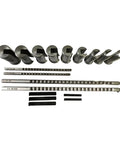 Broach Set 18pc HSS Metric 12 To 28 Cutting Broaching Kit with collared bushings and shims for CNC machines and lathe projects