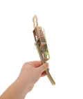 Heavy Duty 2 Piece Spring Loaded Trailer Latch Set With Galvanized Build For Cargo And Dump Trucks held in hand.