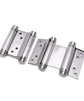 Heavy Duty Stainless Steel Double Open Spring Door Hinge 4 Inch Two Way Hinge for counter doors and fence panels