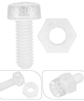 Clear Acrylic Fastener Kit 100 Piece Set Transparent Screws And Nuts For Precise Pro Grade Assembly, Dope Hardware For Furniture, Home Improvement, And Mechanical Projects, Durable Bundle transparent screw and hex nut set