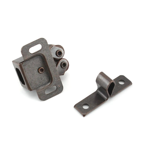 Roller Catch Set 10 Pack Double Roller Door Latch for cabinets, drawers, and closets in rust-resistant metal, easy install view
