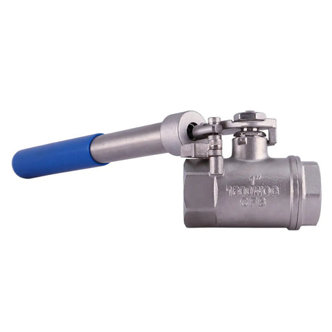 Spring Return Deadman Handle Ball Valve 1 Inch Stainless Steel 304 Full Port 1500 PSI For Water Oil And Gas Female NPT