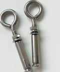 2 Pack M8 Stainless Steel Expansion Eyebolts Heavy Duty Beefy Shoulder Lag Ring Bolts Lifting Hardware For Wall Ceiling