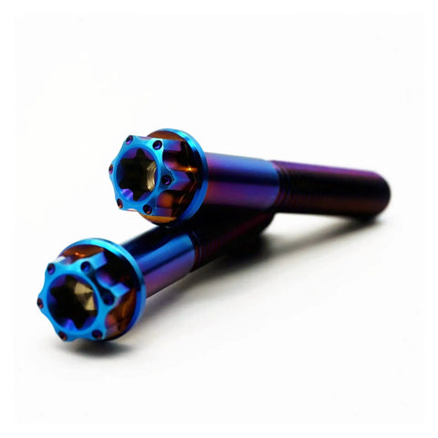 Dial In Your Ride With Premium Grade 5 Titanium Torx Flange Screws M8 X 50mm Purple Anodized Finish Pack Of 4 Heavy Duty motorcycle screws