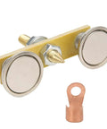 Heavy Duty Welding Magnetic Head With Quick Ground Clamp For Fast Mechanical Repairs And Insulation Boards Featuring 36mm Diameter Disk and Copper Tail.