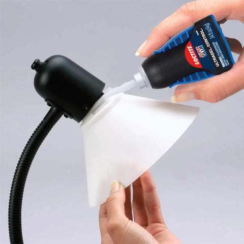 Using Ultra Gel Control Clear Super Glue 0.14 Fl Oz Bottle 1 Pack For Plastic Wood Metal Crafts And Repair on a lamp fixing