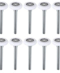 10 Pack Nylon Garage Door Rollers With 1.8 Inch Wheel Diameter And 4.7 Inch Stem Quiet And Low Noise Replaceable Wheel For Garages Barns And Warehouses Ideal For Home And Commercial Garage Door Repair And Maintenance, displayed in two rows on a white background