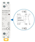 24V AC 2-Pole Modular Contactor With 1NO1NC Contacts, 20A Rating, DIN Rail Mount For HVAC, Motor, Pump And Lighting Control