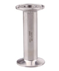 DERNORD sanitary 304 stainless steel tube with 1.5-inch tri-clamp ends, 1-inch tube OD, 4-inch length.