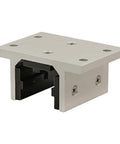 Three Slot Mount Double Flange Short Standard Linear Bearing For 40 Series Aluminum Extrusions Built For Smooth Sliding With Self Lubricating UHMW Pads, Includes Pads, Screws, And Shims, Measures 50mm Tall, 103mm Wide, 75mm Long.
