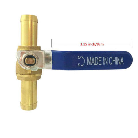 Brass Barb Valve 5/8 Inch Dual End Pex Fittings For Water Oil Gas Shut Off, blue handle, high temperature resistant