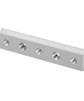 Aluminum alloy bar from 30 by 45 Type T Slot Miter Track Jig Two Pack with visible M6 and M8 holes for woodworking.