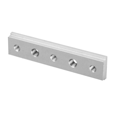 Aluminum alloy bar from 30 by 45 Type T Slot Miter Track Jig Two Pack with visible M6 and M8 holes for woodworking.