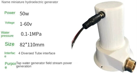 50W Micro Hydroelectric Generator Portable Turbine For Home Use with Brushless Permanent Magnet Motor
