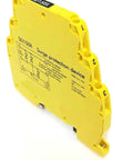 Yellow SD150X DIN rail mounted industrial overvoltage surge protector for equipment protection and reliable system stability.