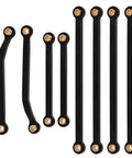 Beefy High Clearance Metal Chassis Link Rods Linkage Set For TRX 4M K10 High Trail Pickup 1 18 Scale RC Off Road Crawler Upgrade Parts CNC Anodized Aluminum Lightweight Durable Easy Install, 8 black links