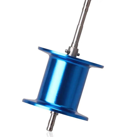 Blue spool of Long Distance Casting Fishing Reel With Electronic Braking System Left Handed Handle Freshwater Outdoor Gear