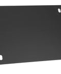 Stainless Steel License Plate Backing Reinforcement Plate Black 12x6 1mm Thick Heavy Duty With Screws And Caps Powder Coated Finish