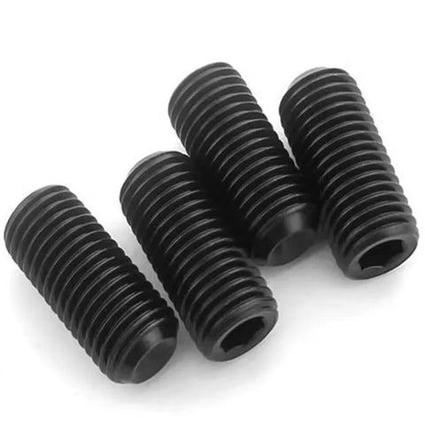 80 Pcs M5 0.8 By 8mm Black Cup Point Socket Set Screws Headless Grub Bolts Internal Hex Drive Heavy Duty 12.9 Carbon Steel Alloy Steel