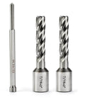 Oscarbide 7/16x2 annular cutters set 2 pcs with 3/4 in Weldon shanks and pilot pin for magnetic drill press