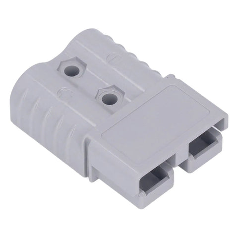 Heavy Duty Quick Connect Battery Power Plug Hella Tough 120 Amp 600 Volt Disconnector with gray flame retardant housing