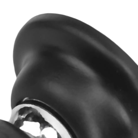 Close-up of the Powerful Heavy Duty RV Magnetic Door Stopper Set showing the durable black ABS plastic design and strong magnet.