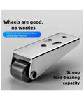 Built Like A Tank Heavy Duty Outdoor Gate Support Wheel Low Profile Roller For Wooden Shed Doors With Super Slick Ball Bearings and Scratch Proof Floor Pad That Stops Sagging Without The Headache metal support wheel with black roller and mounting holes