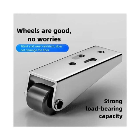 Built Like A Tank Heavy Duty Outdoor Gate Support Wheel Low Profile Roller For Wooden Shed Doors With Super Slick Ball Bearings and Scratch Proof Floor Pad That Stops Sagging Without The Headache metal support wheel with black roller and mounting holes