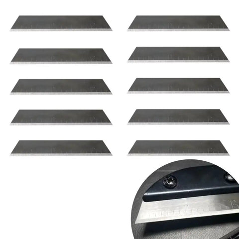 Beefed Up Ten Pack Replacement Knife Blades Kit For Handi Cut 37300 37310 37252 Stainless Steel Blades With Storage Box Fits Accu Cut 37310 And Handi Cut 37300 Pro Grade High Quality Steel, 2.5-inch stainless steel replacement blades