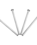 Four Pack Three Point Five Inch Door Hinge Pins Stainless Steel Replacement Kit For Interior Doors DIY Ready Hinge Bushing Repair Set With Extra Pins Silver Durable For Simple Installation And Quick Fixes. Silver, front view.