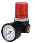 Air Compressor Pressure Regulator Replacement AB-9051114 For Bostitch Husky Hitachi Craftsman with red knob and gauge