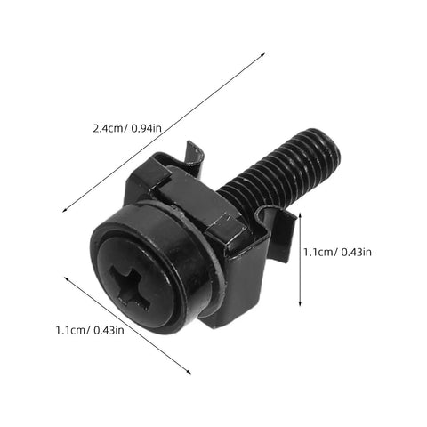 50 Pack Computer Case Screws M5x25 For Square Hole Server Racks Cage Nuts And Mounting Hardware Kit, crosshead design