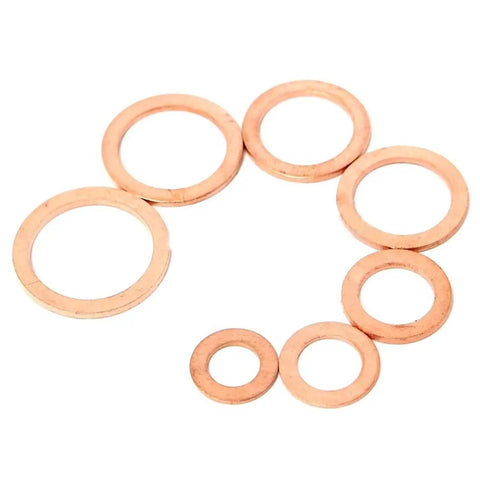 Pro Flat Copper Washers 120 Solid Seals M6 M20 Heat Proof Set Fits All Car Boat Sump Plugs Anti Leak Hardware Fixes Rides And Homes Stops All Leaks Daily Projects Like A Boss With Strong Quality Built Tough For Your Ride. flat copper washers in mixed sizes
