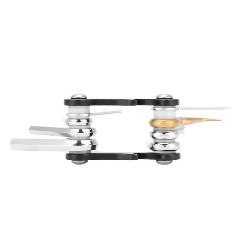 8 In 1 Scuba Diving Multi Tool With Folding Design showing flat screwdriver, valve tool, O-rings hook in folded position