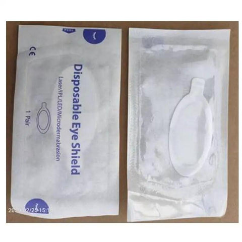 Disposable eye shield packaging for 100 Pairs OD7+ Laser Safety Glasses For IPL LED And Microdermabrasion, designed for salon use.