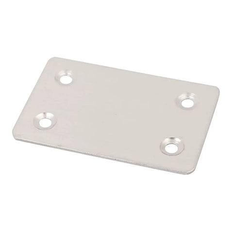 Heavy Duty Metal Mending Plates Four Hole Flat Repair Pads Built Tough Top Notch Silver Finish For Heavy Diy Home Upgrades And Zero Hassle Hardware Work 100 Pack, flat design with four holes.