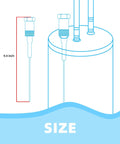 Illustration showing size of Electric Anode Rod For Water Heaters That Zaps Rotten Egg Odor; length is 9.4 inches