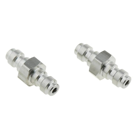 Two Pack Stainless Steel Double Male Quick Disconnect Adapters For Air Fill Stations And Fittings, High Pressure 4000 To 5000 PSI Universal Fill Nipple