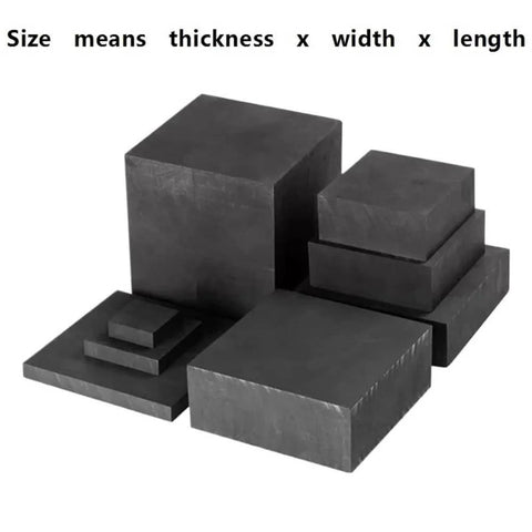 Graphite Square Block For Electrolysis And Heater Parts Electrode Plate With Plasticity 7 By 50 By 100 Mm in various sizes.