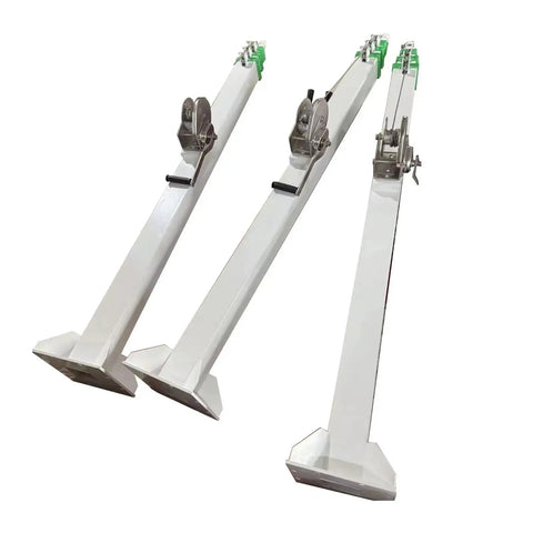 30 Foot Telescoping Lift Mast With Smooth Crank Handle Winch Rock Solid Stainless Steel Light Tower Pole And Antenna Support System on display.