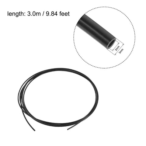 Durable Nylon Line Hose Tube 2Mm ID By 3Mm OD Three Meter PA6 Nylon Tube for Pneumatic Air Brake Systems coiled on white background