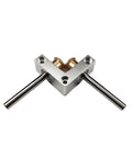 90 Degree Micro Steering Gearbox Right Angle Bevel Drive 1 To 1 Transmission, Aluminum Alloy, 4mm To 5mm Shaft, Top View