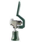 Side view of a green Royal Series Pre-Rinse Spray Head Valve for efficient cleaning with ergonomic grip, 1.15 GPM flow, universal fit.