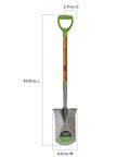 Tempered Steel Garden Spade With Hardwood Handle And D Grip 43 Inch for easy digging between plants, flowers, and vegetables.