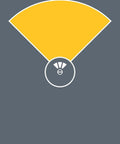Visual diagram of No Fuss Shrub Head Sprinkler With Quarter Pattern Spray Nozzle showing spray coverage area.