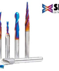 8 Piece General Purpose CNC Router Bit Set With 1 Quarter Inch Shank In Wooden Box High Grade Carbide Bits showcase image