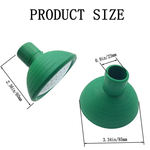 Pro Grade Heavy Duty Watering Can Rose Head Replacement Sprayer Nozzle with metal front, rubber base, size 3.34x2.36 in