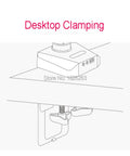 Full Motion Desk Clamp Monitor Arm With Hella Smooth Gas Spring showcasing clamp mount and integrated USB ports.