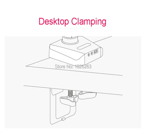 Full Motion Desk Clamp Monitor Arm With Hella Smooth Gas Spring showcasing clamp mount and integrated USB ports.